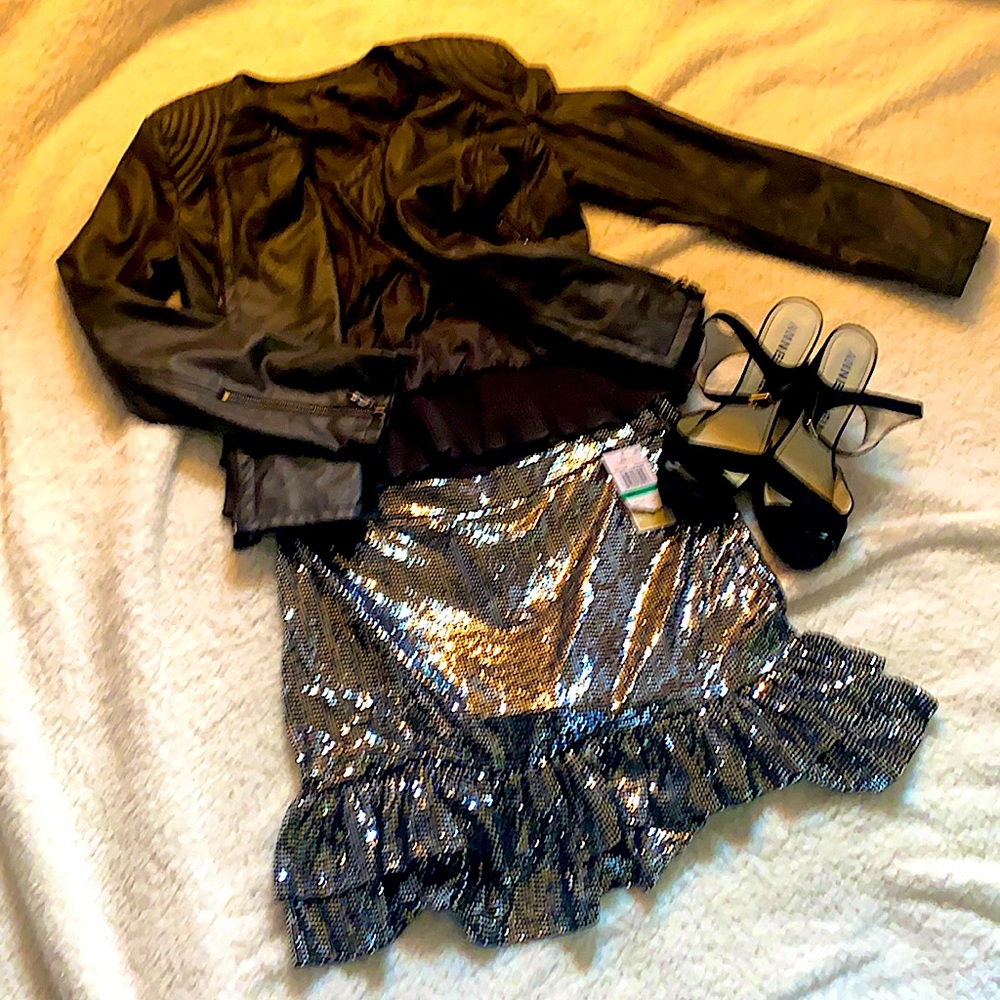 Michael Kors black and silver skirt